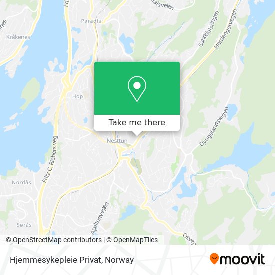 Hjemmesykepleie Privat map