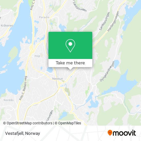 Vestafjell map