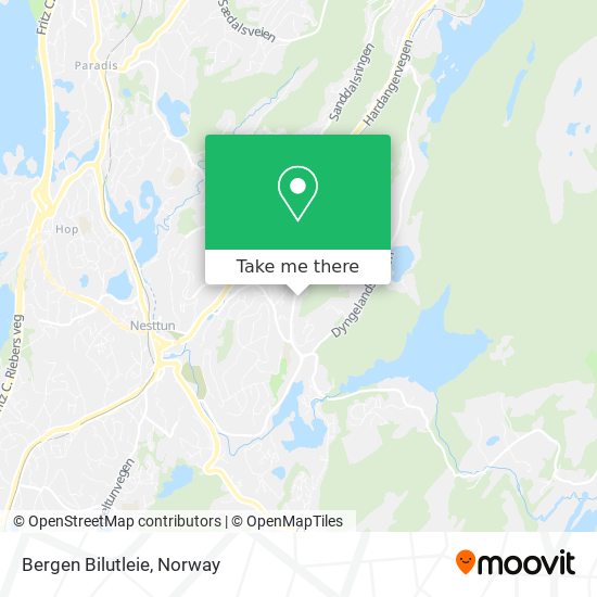 Bergen Bilutleie map