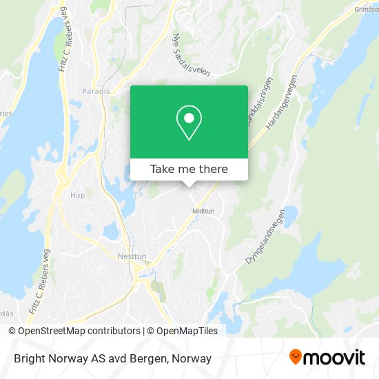 Bright Norway AS avd Bergen map