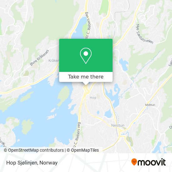 Hop Sjølinjen map