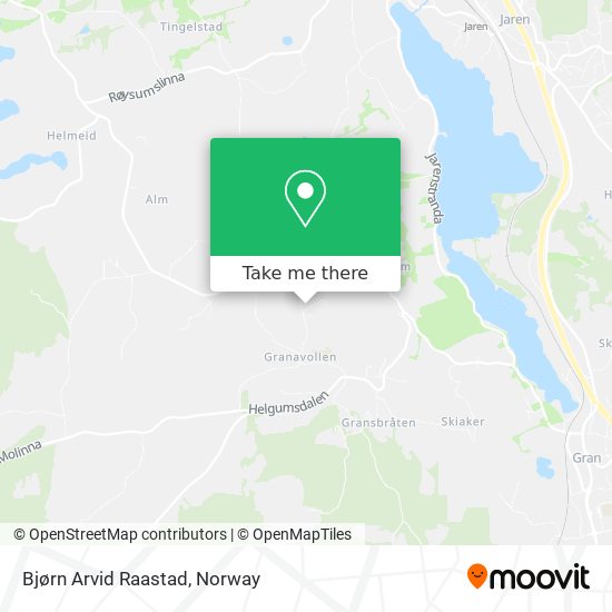 Bjørn Arvid Raastad map