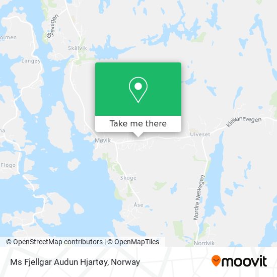 Ms Fjellgar Audun Hjartøy map