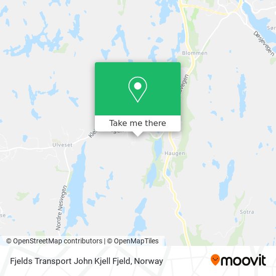 Fjelds Transport John Kjell Fjeld map