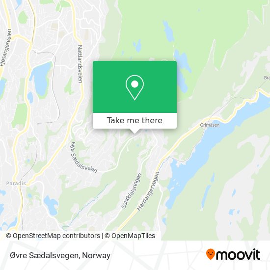 Øvre Sædalsvegen map