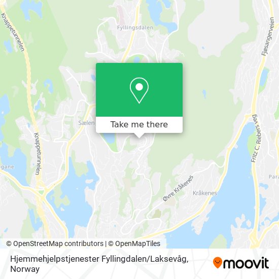 Hjemmehjelpstjenester Fyllingdalen / Laksevåg map