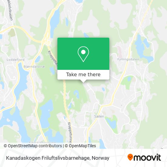 Kanadaskogen Friluftslivsbarnehage map