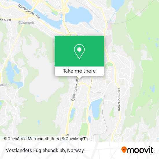 Vestlandets Fuglehundklub map