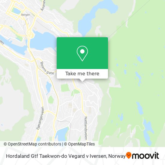 Hordaland Gtf Taekwon-do Vegard v Iversen map