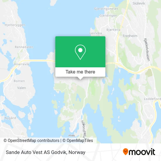 Sande Auto Vest AS Godvik map