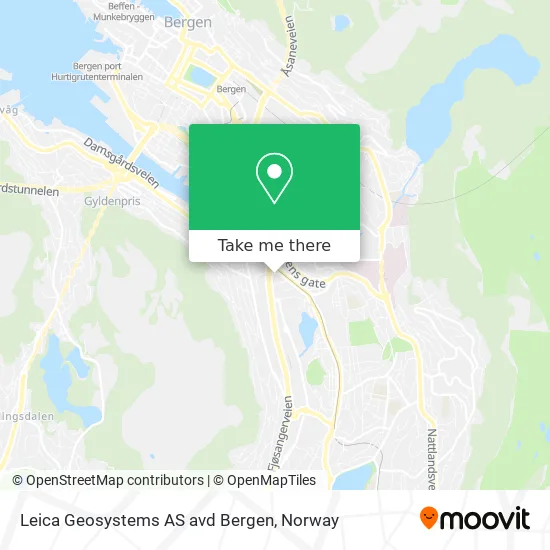 Leica Geosystems AS avd Bergen map