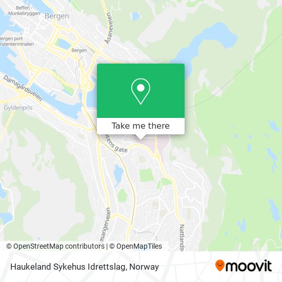 Haukeland Sykehus Idrettslag map