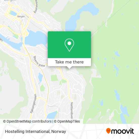 Hostelling International map