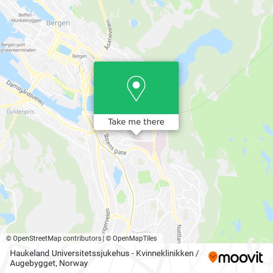 Haukeland Universitetssjukehus - Kvinneklinikken / Augebygget map