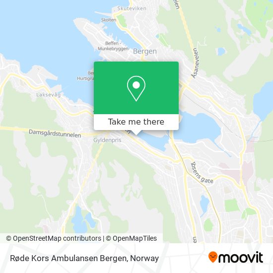 Røde Kors Ambulansen Bergen map