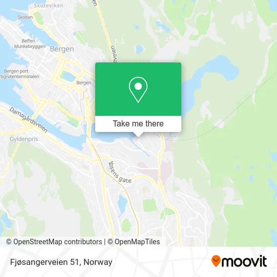 Fjøsangerveien 51 map