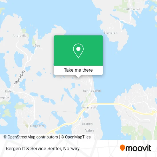 Bergen It & Service Senter map