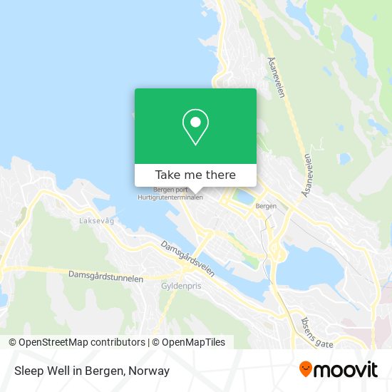 Sleep Well in Bergen map