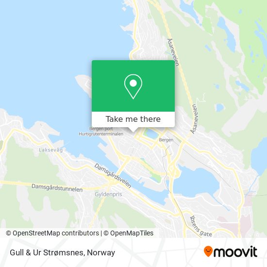 Gull & Ur Strømsnes map