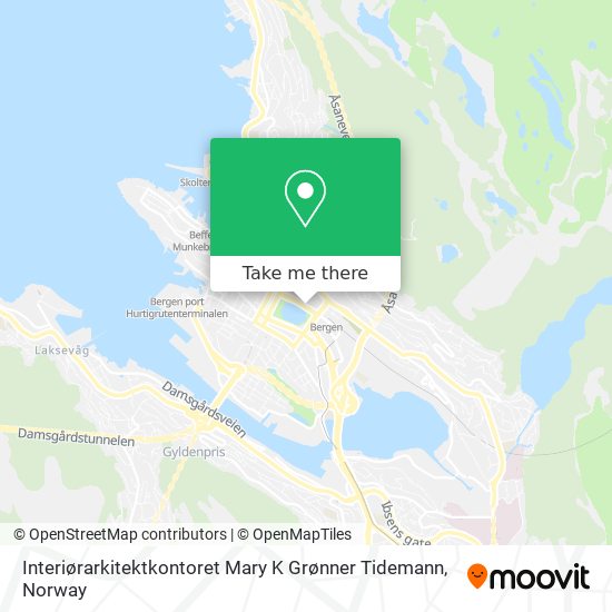 Interiørarkitektkontoret Mary K Grønner Tidemann map