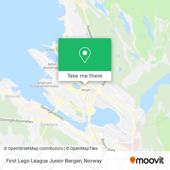 First Lego League Junior Bergen map