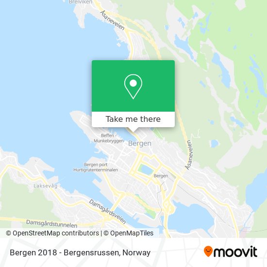Bergen 2018 - Bergensrussen map
