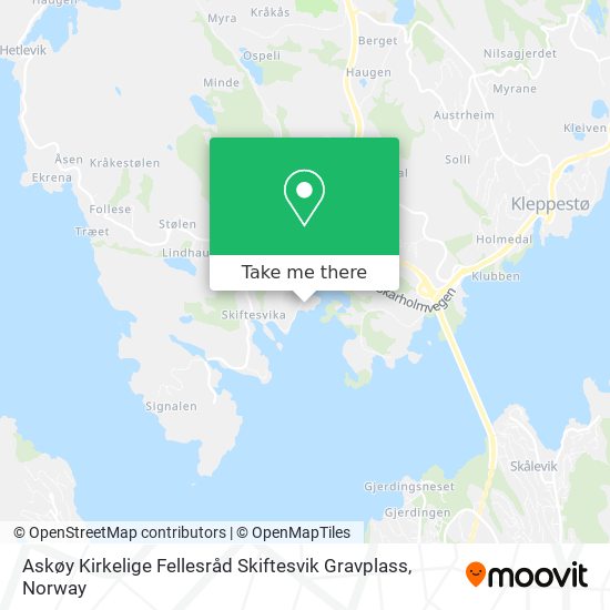 Askøy Kirkelige Fellesråd Skiftesvik Gravplass map