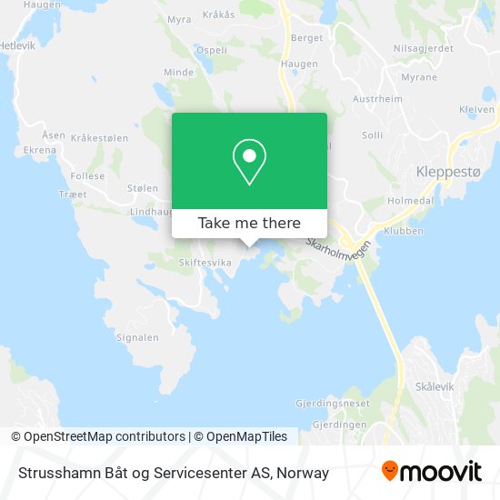 Strusshamn Båt og Servicesenter AS map
