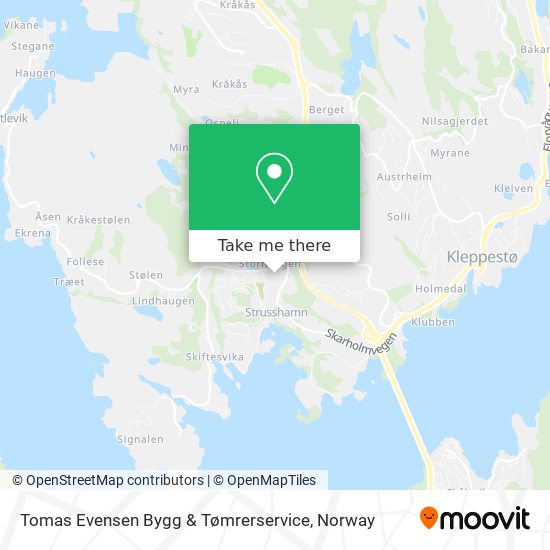 Tomas Evensen Bygg & Tømrerservice map