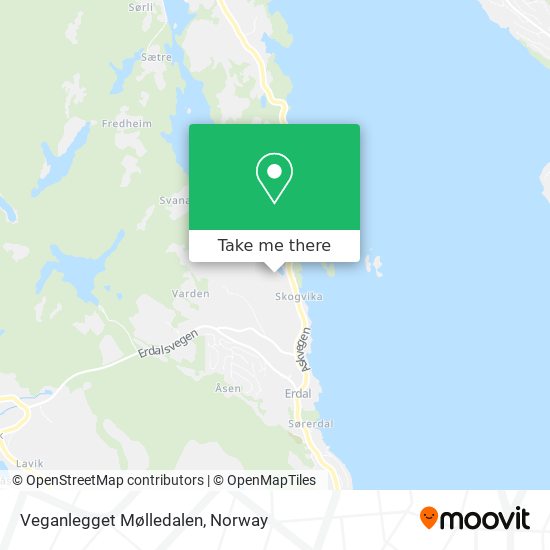 Veganlegget Mølledalen map