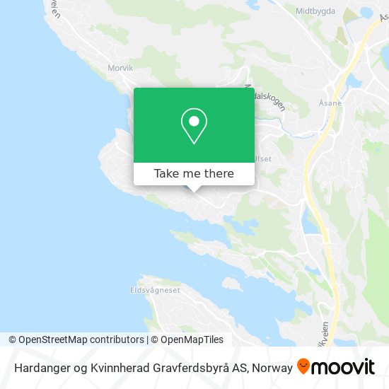 Hardanger og Kvinnherad Gravferdsbyrå AS map