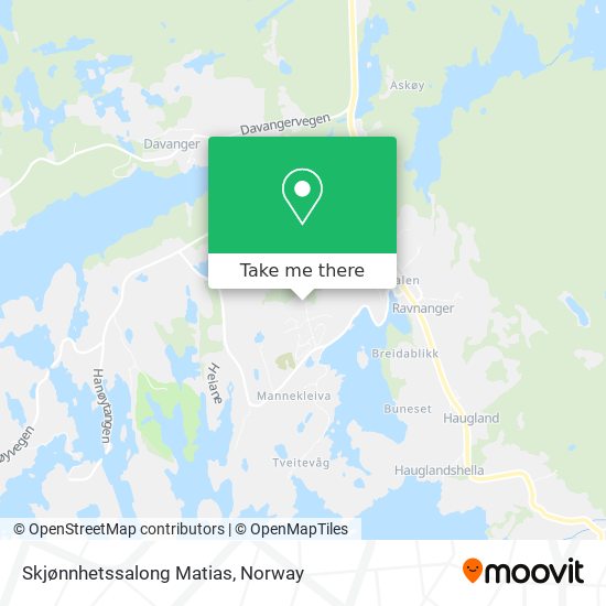 Skjønnhetssalong Matias map