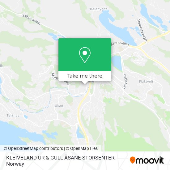 KLEIVELAND UR & GULL ÅSANE STORSENTER map