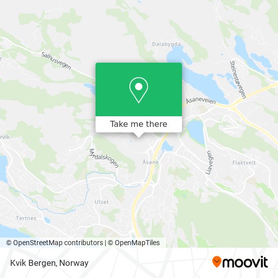 Kvik Bergen map