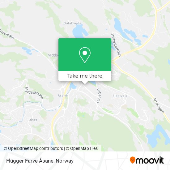 Flügger Farve Åsane map