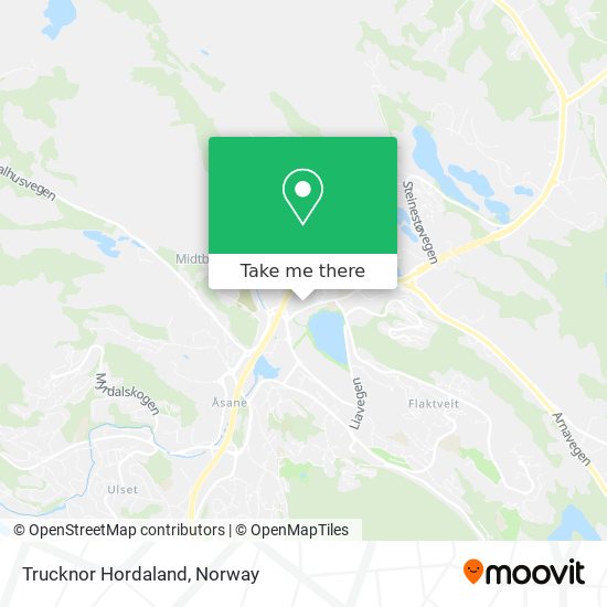 Trucknor Hordaland map