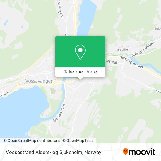 Vossestrand Alders- og Sjukeheim map