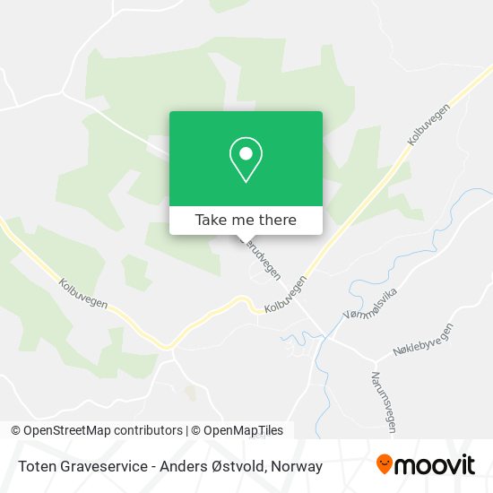 Toten Graveservice - Anders Østvold map