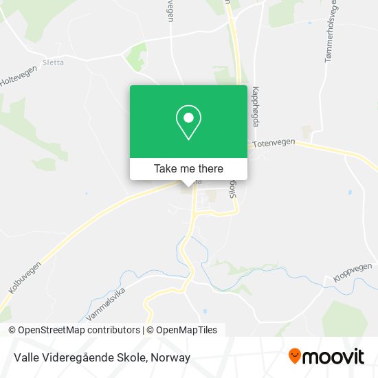 Valle Videregående Skole map