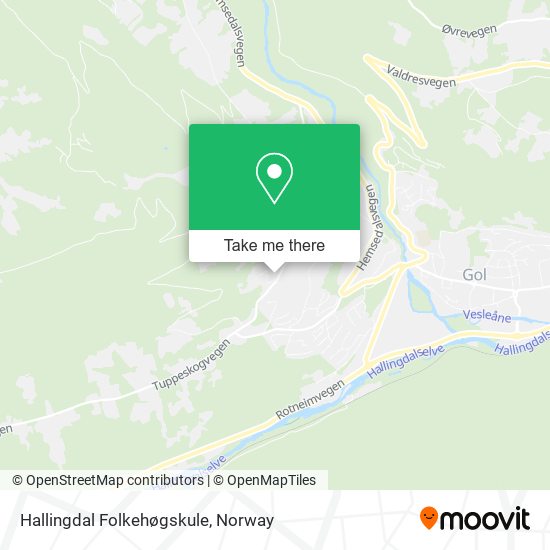 Hallingdal Folkehøgskule map