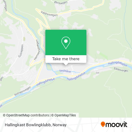 Hallingkast Bowlingklubb map