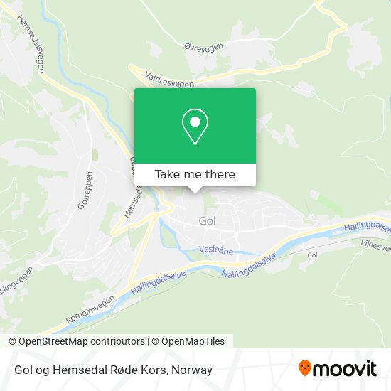 Gol og Hemsedal Røde Kors map