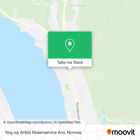 Stig og Arilds Malerservice Ans map