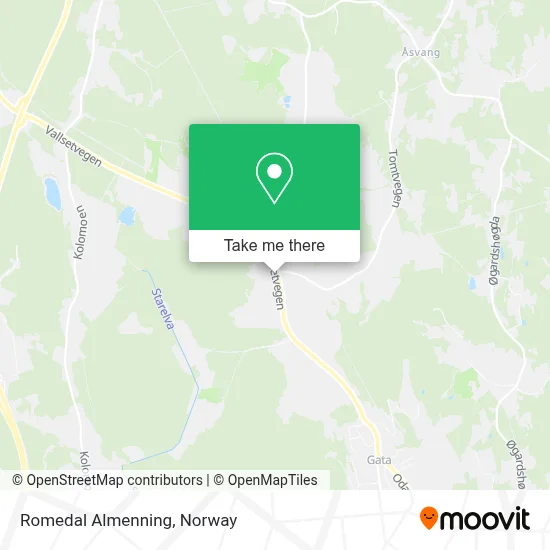 Romedal Almenning map
