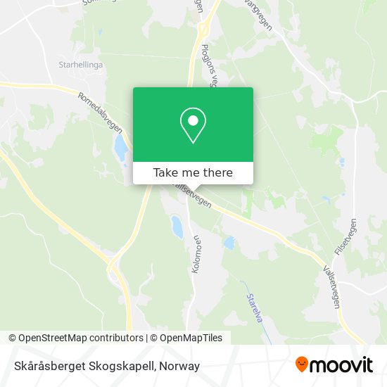 Skåråsberget Skogskapell map