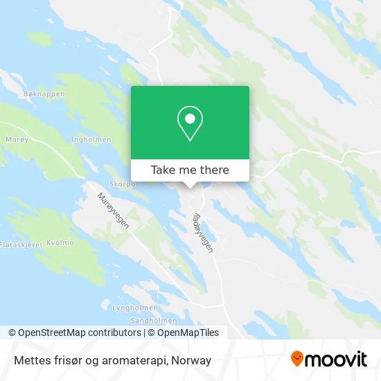 Mettes frisør og aromaterapi map