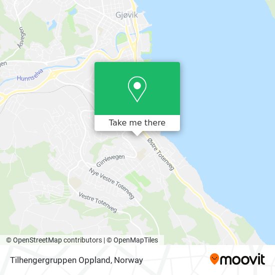Tilhengergruppen Oppland map