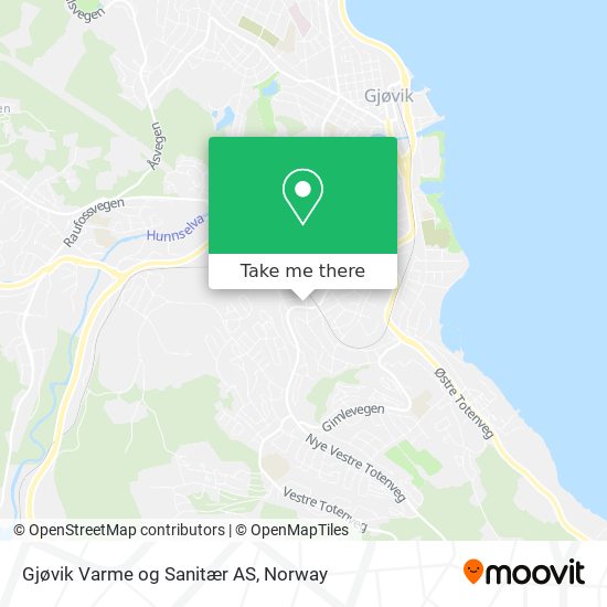 Gjøvik Varme og Sanitær AS map