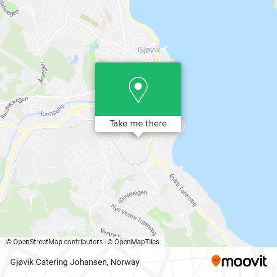 Gjøvik Catering Johansen map