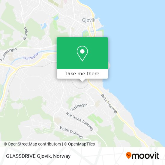 GLASSDRIVE Gjøvik map